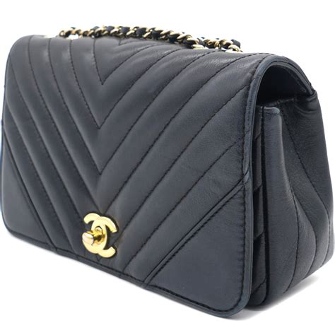 chanel calfskin chevron quilted small statement flap|Flap Bags .